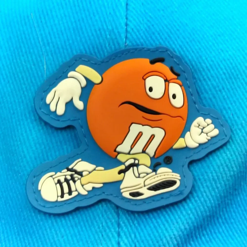 M&M's Crispy Orange Character Hat 1999 Mens Adjustable Blue Baseball Cap